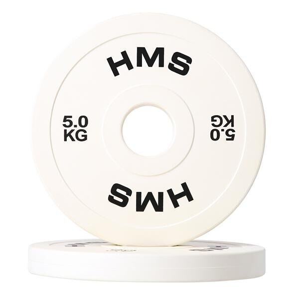 

Вагові плити CBRS50 OLIMPIJSKI 2 x 5.0 KG HMS - білі