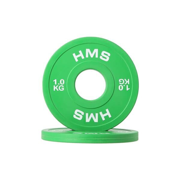 

Вагові плити CBRS10 OLIMPIJSKI 2 x 1.0 KG HMS - зелені