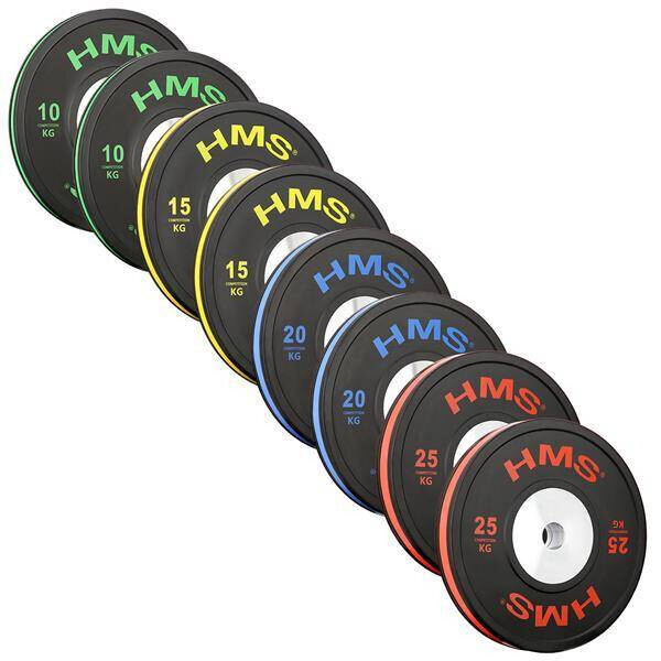

Набір вагових плит BTBR SET OLIMPIJSKICH BUMPER HMS- 8 шт.