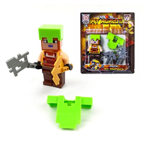 

Фигурка МАЙНКРАФТ в Блистере , с Оружием и Броней ( MINECRAFT ) Blister 80973-6