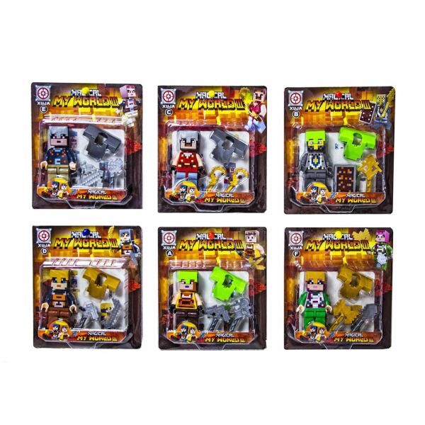 

Набор из 6шт Фигурок МАЙНКРАФТ в Блистере , с Оружием и Броней ( MINECRAFT ) Blister 80973