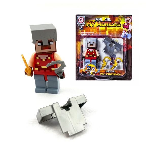 

Фигурка МАЙНКРАФТ в Блистере , с Оружием и Броней ( MINECRAFT ) Blister 80973-2