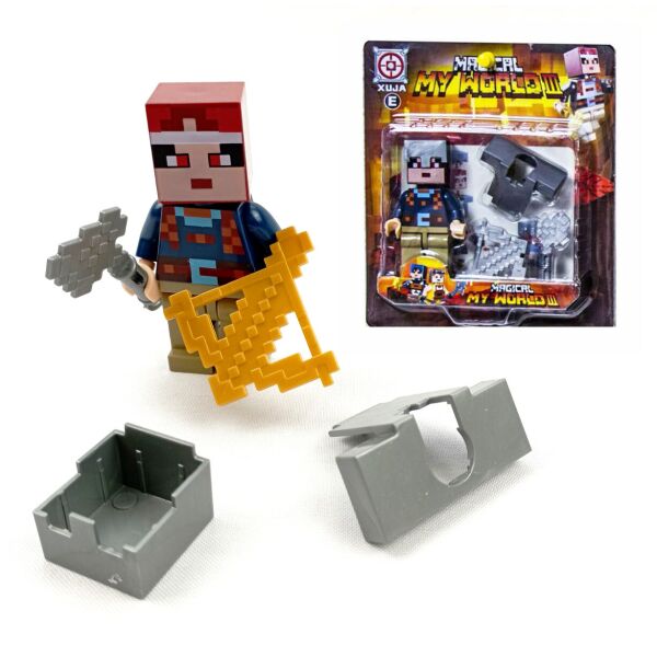 

Фигурка МАЙНКРАФТ в Блистере , с Оружием и Броней ( MINECRAFT ) Blister 80973-4