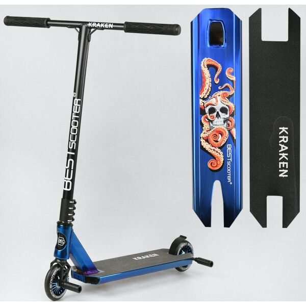 

Трюковый самокат Best Scooter Kraken Черный/Синий 110 мм (st6572)