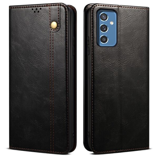

Чехол книжка для Samsung Galaxy M52 5G M526 боковой с отсеком для визиток, Global Case, Черный