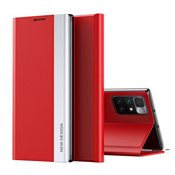 

Чехол книжка для Xiaomi Redmi 10 (Редми 10) боковой, Magnetic, Красный