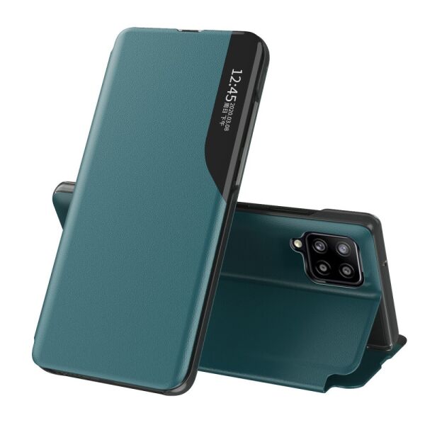 

Чехол книжка Smart Cover для Samsung Galaxy M32 M325, Corner Window, Темно-Зеленый