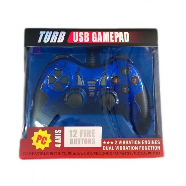 

Игровой джойстик проводной PC USB 901 для компьютера Синий