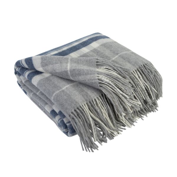 

Плед Кашемировый клетка св.серый-син.голубой Love You 140 x 200 см