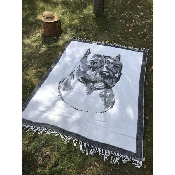 

Плед хлопковый Dog темный Love You 140 x 200 см