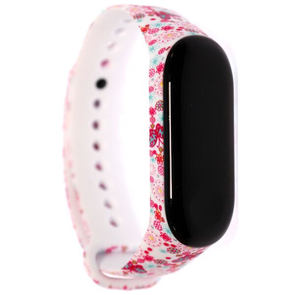 

Ремешок MiJobs для Xiaomi Mi Band 3 Силикон Розовые Цветы / Бабочки