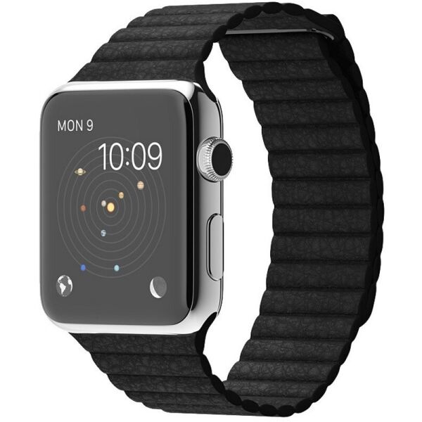 

Ремешок для Apple iWatch 38mm Leather Loop Band ser. Black