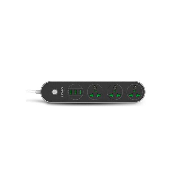 

Сетевой фильтр LDNIO SС3301, 3 Розетки + 3 USB, 2 М, Сечение 3х0,75мм