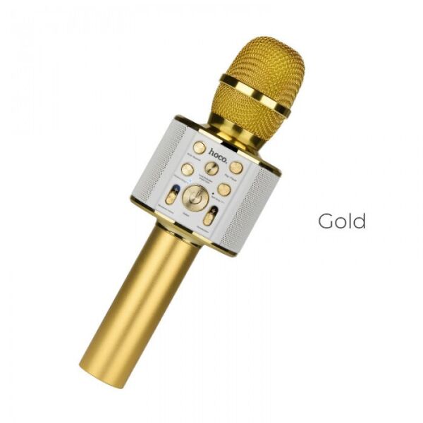 

Беспроводной караоке микрофон HOCO BK3 Cool sound Золотой