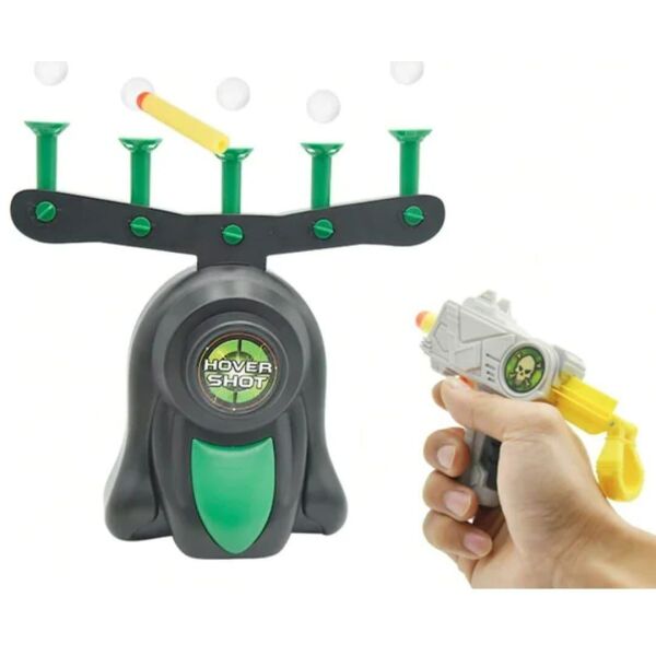

Воздушный тир Hover Shot PLUS Игровой набор пистолет с дротиками летающие мишени Черный