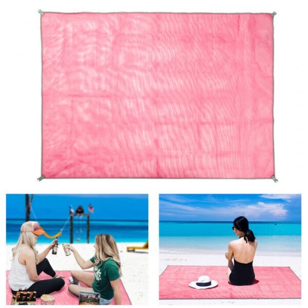 

Коврик-подстилка для пикника или моря анти-песок Sand Free Mat 200x200 см Розовый