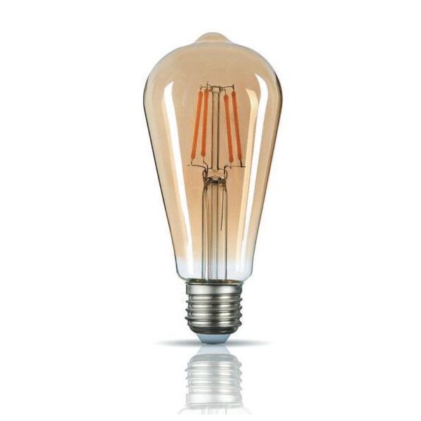 

LED лампа TITANUM Filament ST64 6W E27 2200K бронза