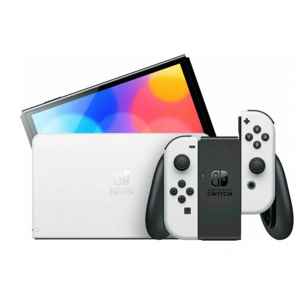 

Портативная игровая приставка nintendo switch oled with white joy-con