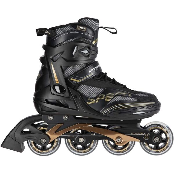 

Роликові ковзани NA2150 NILS EXTREME - чорно-золотистий/ розмір 37