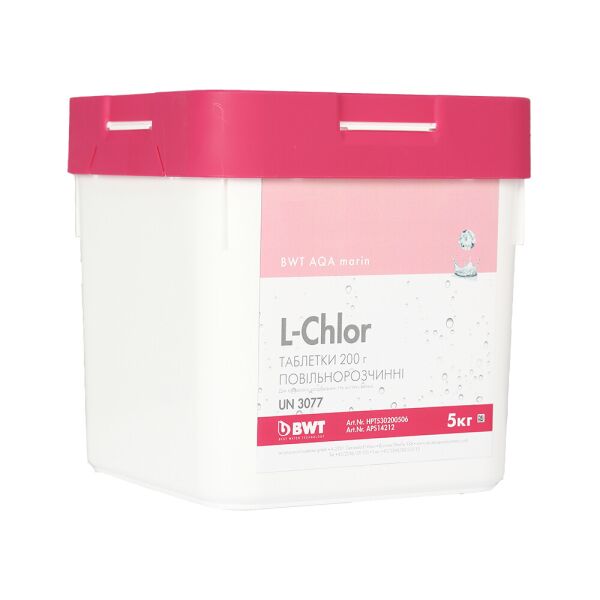 

Медленно растворимые таблетки для дезинфекции воды в бассейне BWT AQA marin L-chlor по 200 г (5 кг).