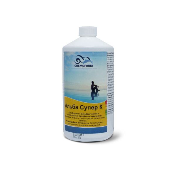 

Альгицид-super к, Chemoform, 1 литр. Средство против водорослей в бассейне