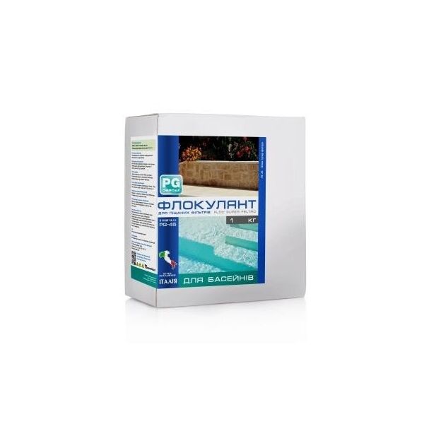 

Флокулянт в картриджах Barchemicals PG-45 1 кг для осветления воды бассейнов