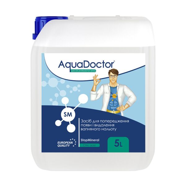 

Жидкость AquaDoctor SM StopMineral 5 литров. Средство предназначено для удаления известкового налёта.