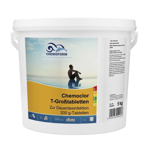 

Хлор медленный для дезинфекции воды в бассейне Chemoform, 5 кг