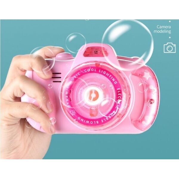 

Детский фотоаппарат - генератор мыльных пузырей Bubble Camera розовый