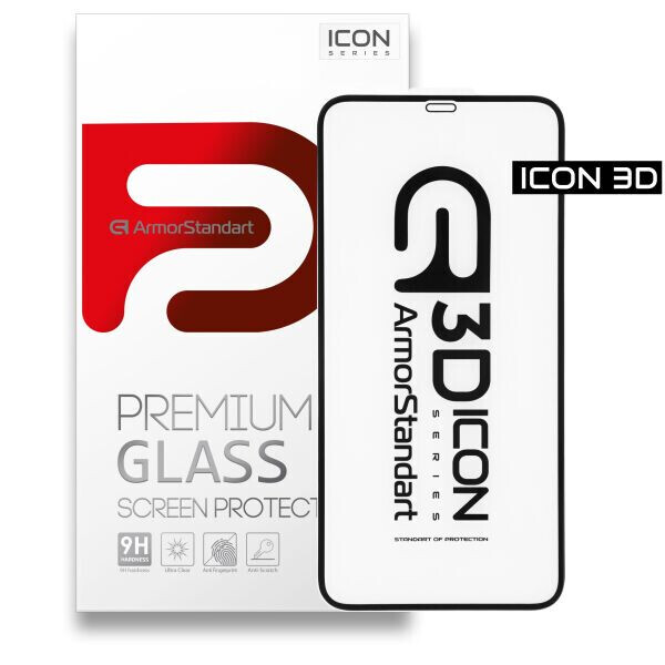 

Защитное стекло ArmorStandart Icon 5D для Apple iPhone 12 Pro Max - Black