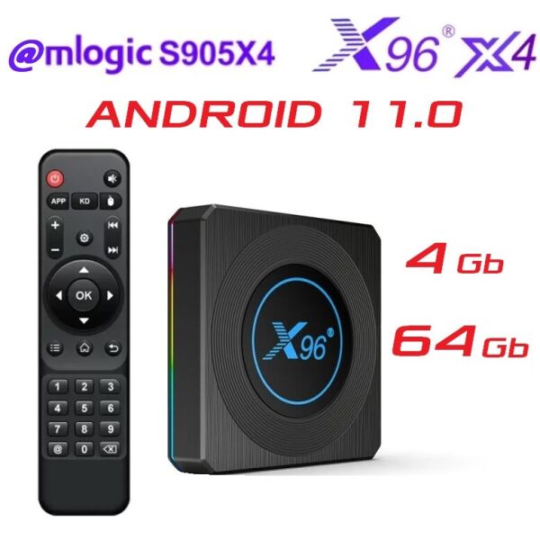 

Медиаплеер X96 X4 4гб 64гб S905X4 Андроид 11 Смарт ТВ Приставка