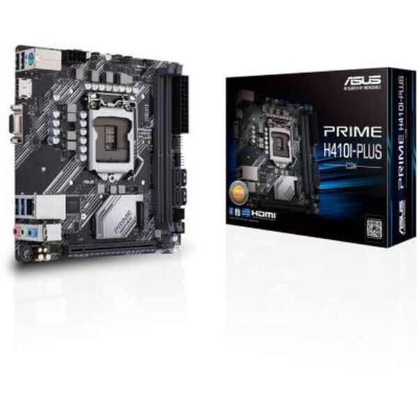 

Мат.плата 1200 (H410) Asus PRIME H410I-PLUS/CSM, 2xDDR4, VGA/HDMI, Mini ITX