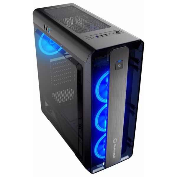 

Корпус GameMax MoonLight B-Blue, без БП, ATX/MicroATX, 4x120 мм LED, 205х470х440 мм, 3.9кг