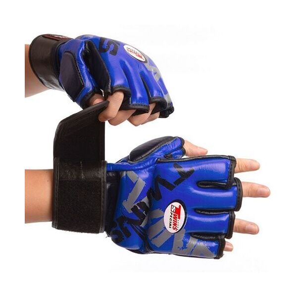 

Twins Перчатки для смешанных единоборств MMA TW-001 L Синий (37426103)