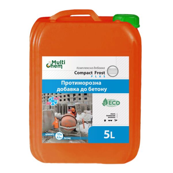 

Антифриз бетона тротуарной плитки Compact Frost Euro Противоморозная добавка 5 л