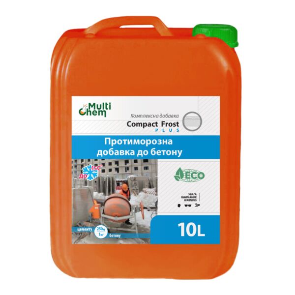 

Антифриз бетона тротуарной плитки Compact Frost Euro Противоморозная добавка 10 л
