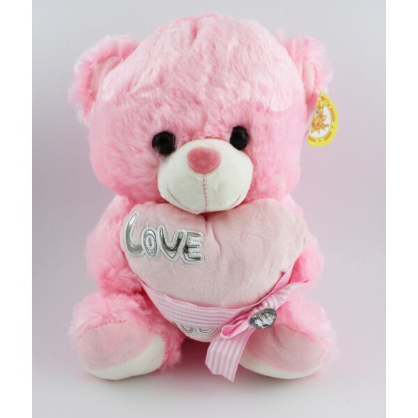 

Мягкая игрушка Мишка 29 см, с розовым сердцем (122908)