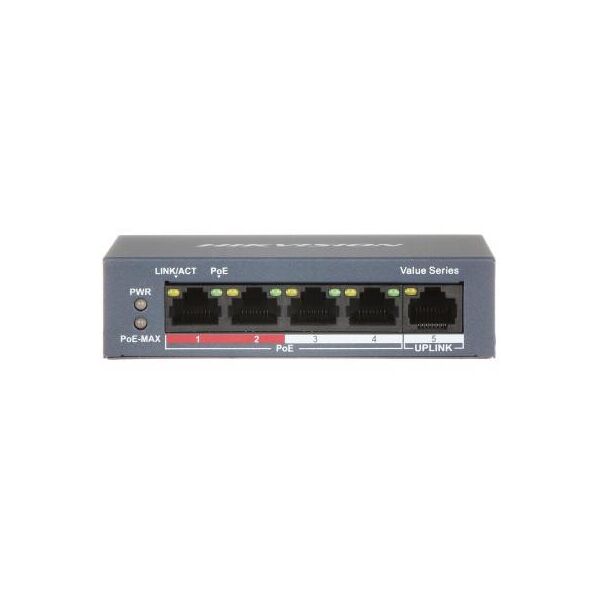 

Коммутатор сетевой HikVision DS-3E0105P-E/M(B)