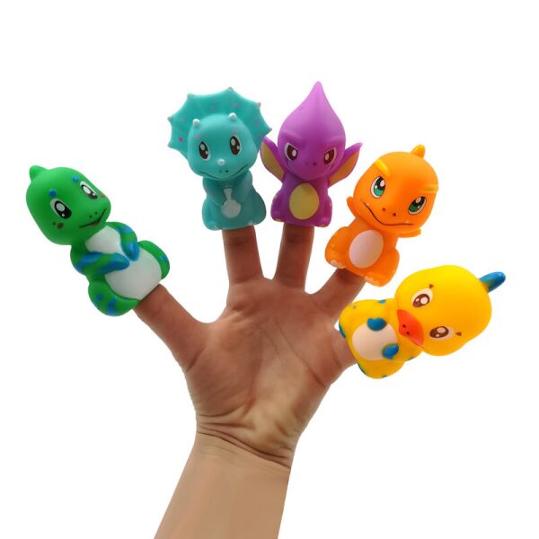 

Пальчиковый театр Jia Yue Toys 6 см "Динозавры" 5 фигурок на листе Разноцветный