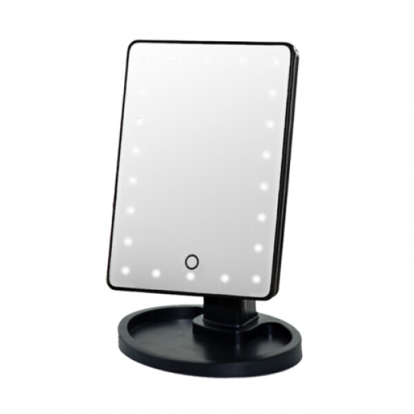 

Зеркало для макияжа Large Led Mirror настольное с LED подсветкой 22 светодиода Черное