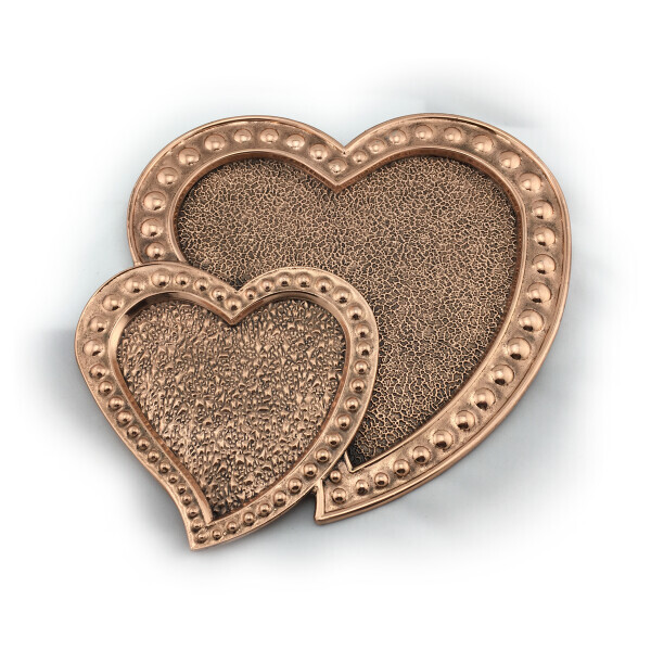 

Поднос медный "Сердца" 33 32см