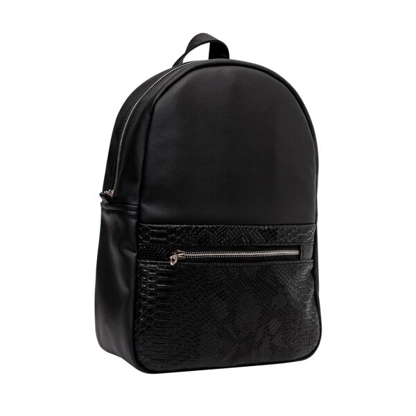 

Женский рюкзак Sambag Brix BB черный со змеиным принтом