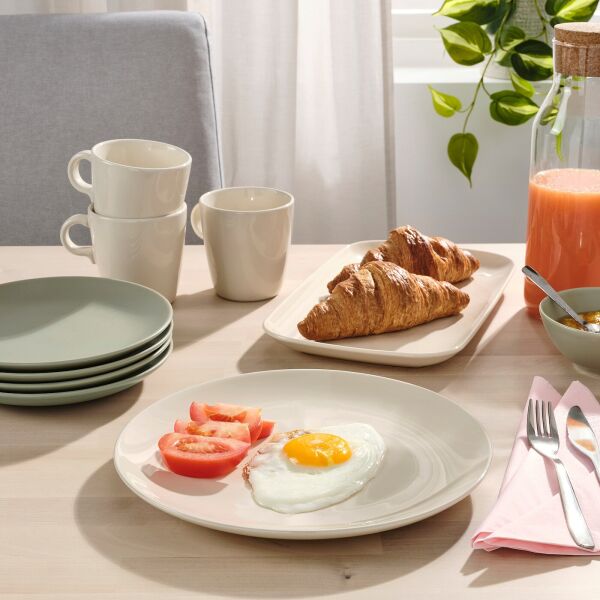 

Тарелка, 4 шт блестящий бежевый FÄRGKLAR IKEA 204.836.34