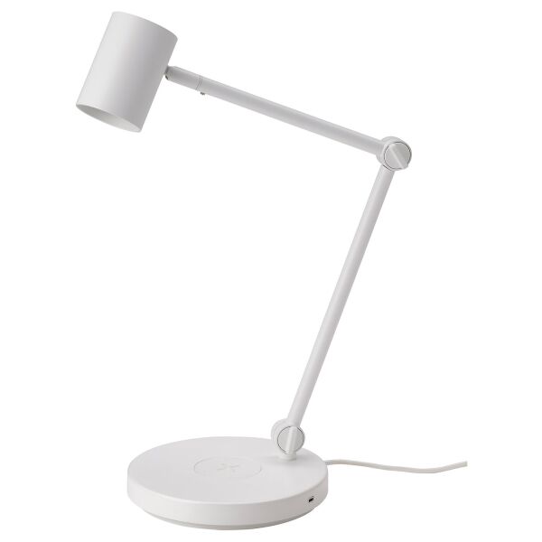 

Рабочая лампа с функцией беспроводной зарядки, белый NYMÅNE IKEA 104.486.03