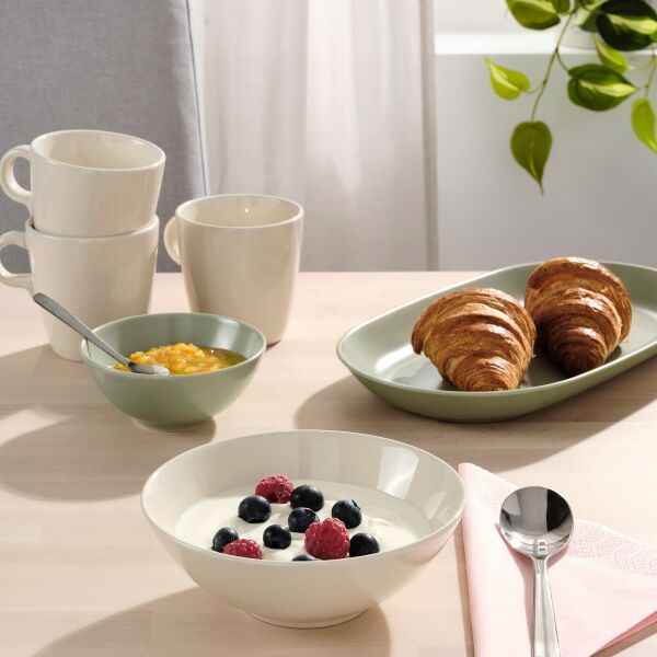 

Миска, 4 шт блестящий бежевый FÄRGKLAR IKEA 404.796.31