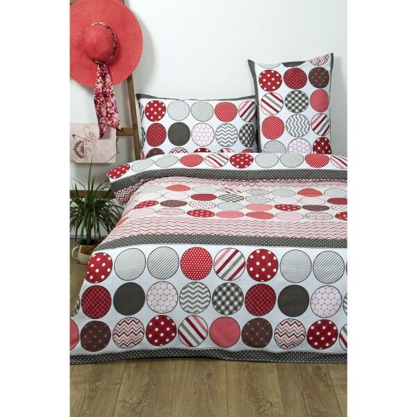

Постельное белье Iris Home Ranforce - Maki красный евро (svt-2000022286404)