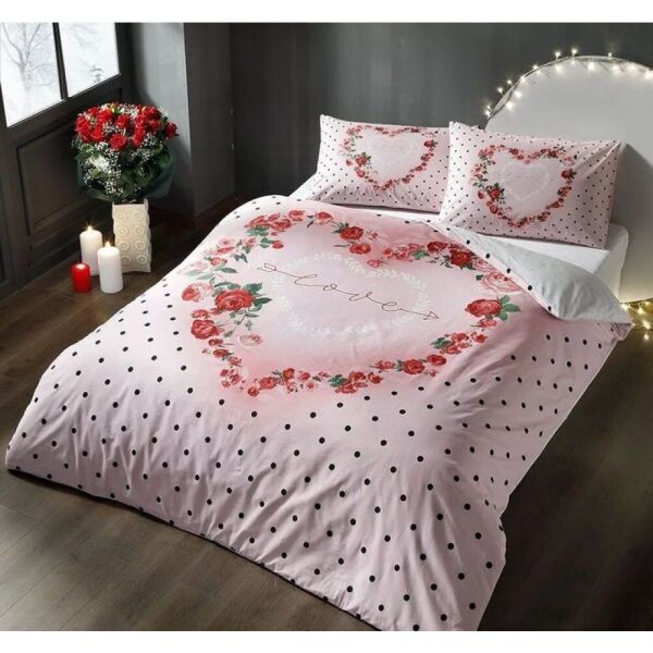 

Постельное белье Tac ранфорс - Lover pembe v01 розовый евро (svt-2000022297141)
