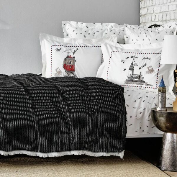 

Постельное белье Karaca Home - Beyoglu gri серый pike jacquard 200*220 евро (svt-2000022300964)