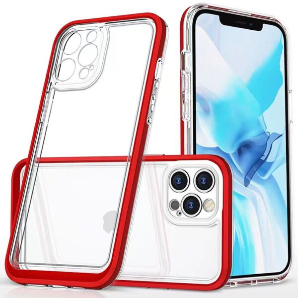 

TPU+PC чехол Clear 360 для Apple iPhone 12 Pro Max (6.7") Красный