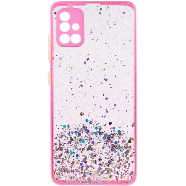 

TPU чехол Spangle star с защитой камеры для Samsung Galaxy A71 Розовый